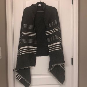 Grey J crew cape scarf
